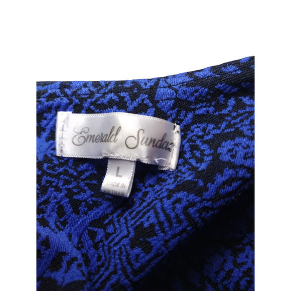 Emerald Sundae Womens Sleeveless Summer Fit and Flare Skater Dress Blue Large - Picture 14 of 15